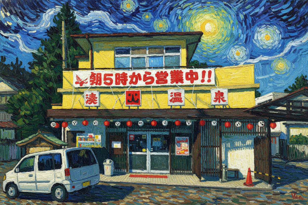 湊山温泉のイラスト